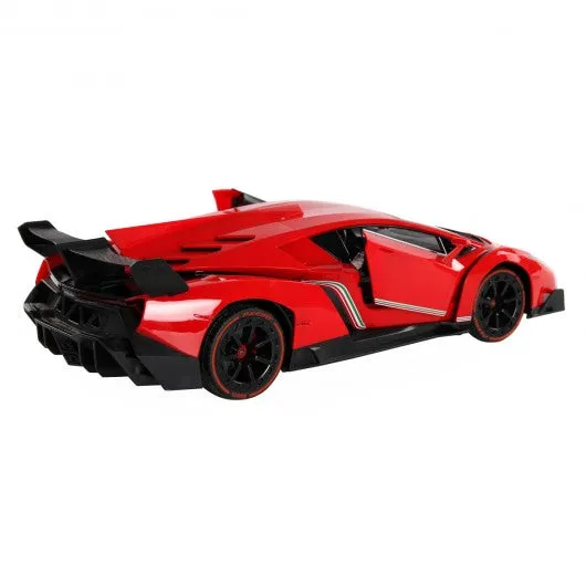 1:14 4CH Lamborghini Veneno RC Car Radio Remote Control w/ Open Doors-Red