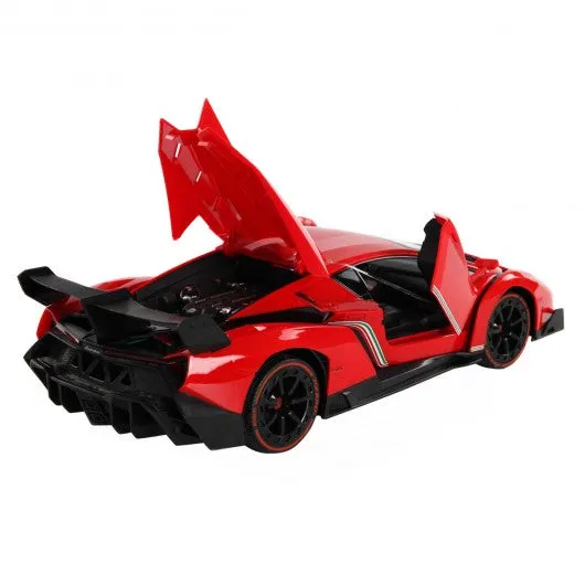 1:14 4CH Lamborghini Veneno RC Car Radio Remote Control w/ Open Doors-Red