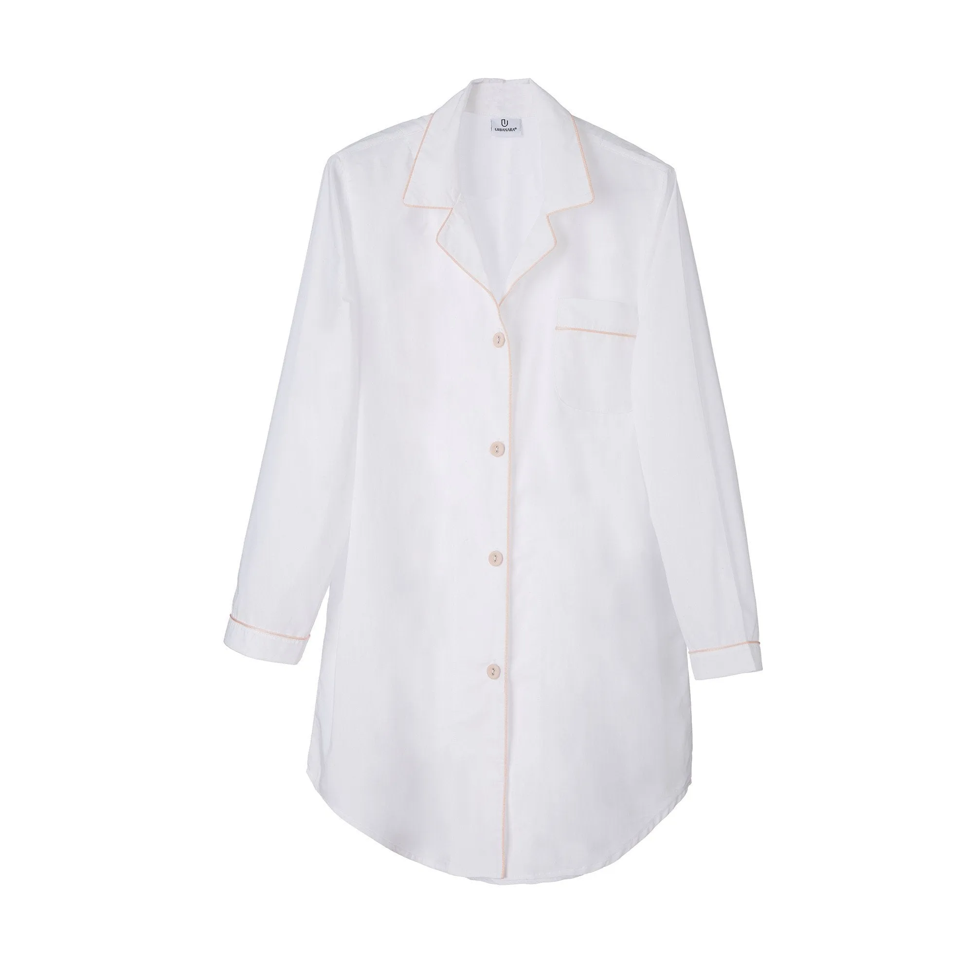 Alva Nightshirt [White/Light pink]