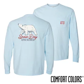 ATO Comfort Colors Snow Day Long Sleeve Pocket Tee