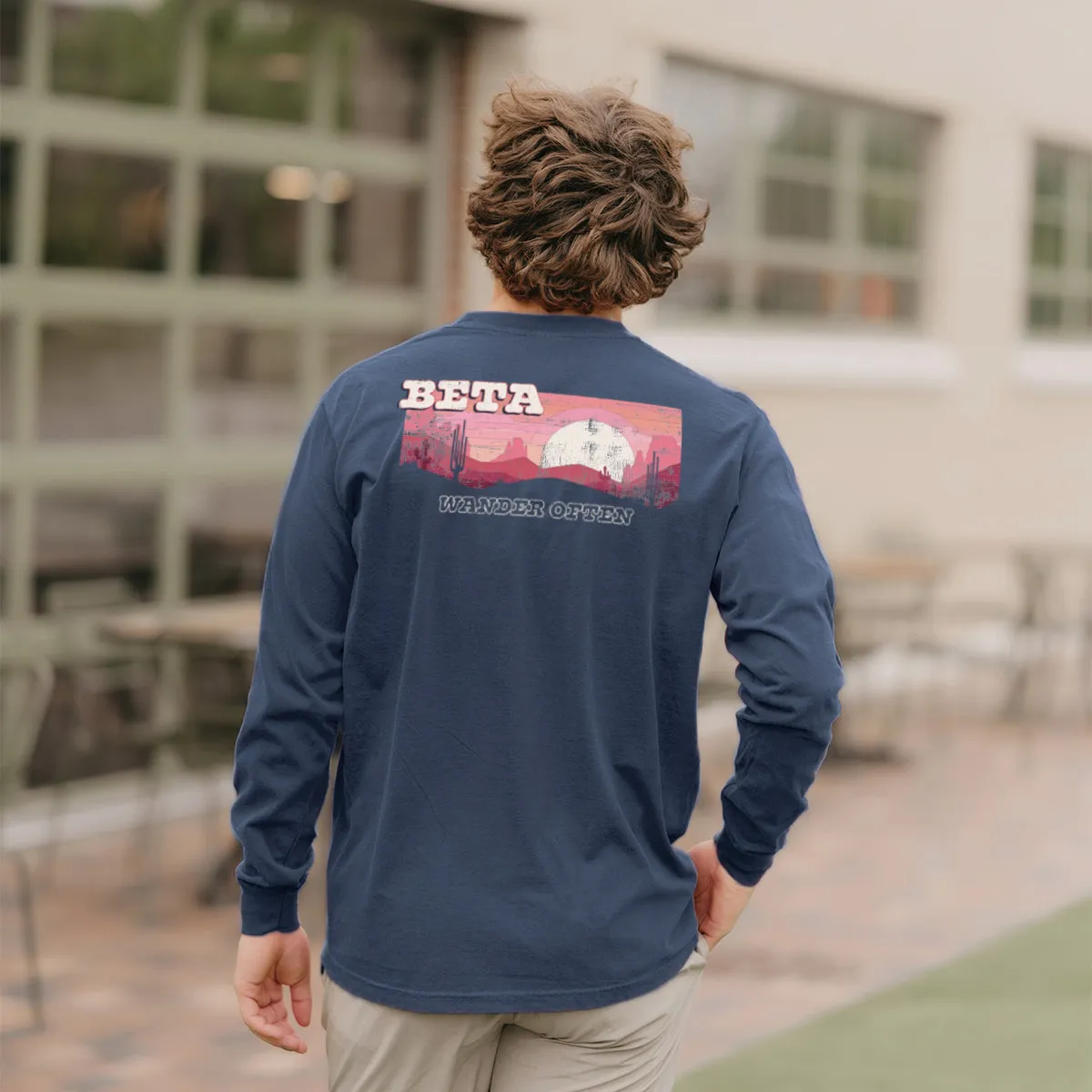 Beta Comfort Colors Wander Often Long Sleeve Pocket Tee