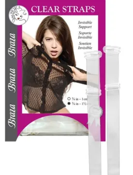 Braza Clear Straps | Invisible Bra Strap |  Clear Bra Straps