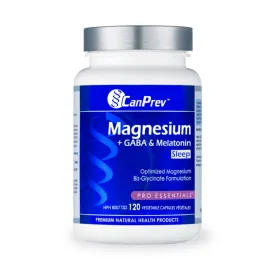 CanPrev Magnesium   GABA & Melatonin Sleep (120 VCaps)