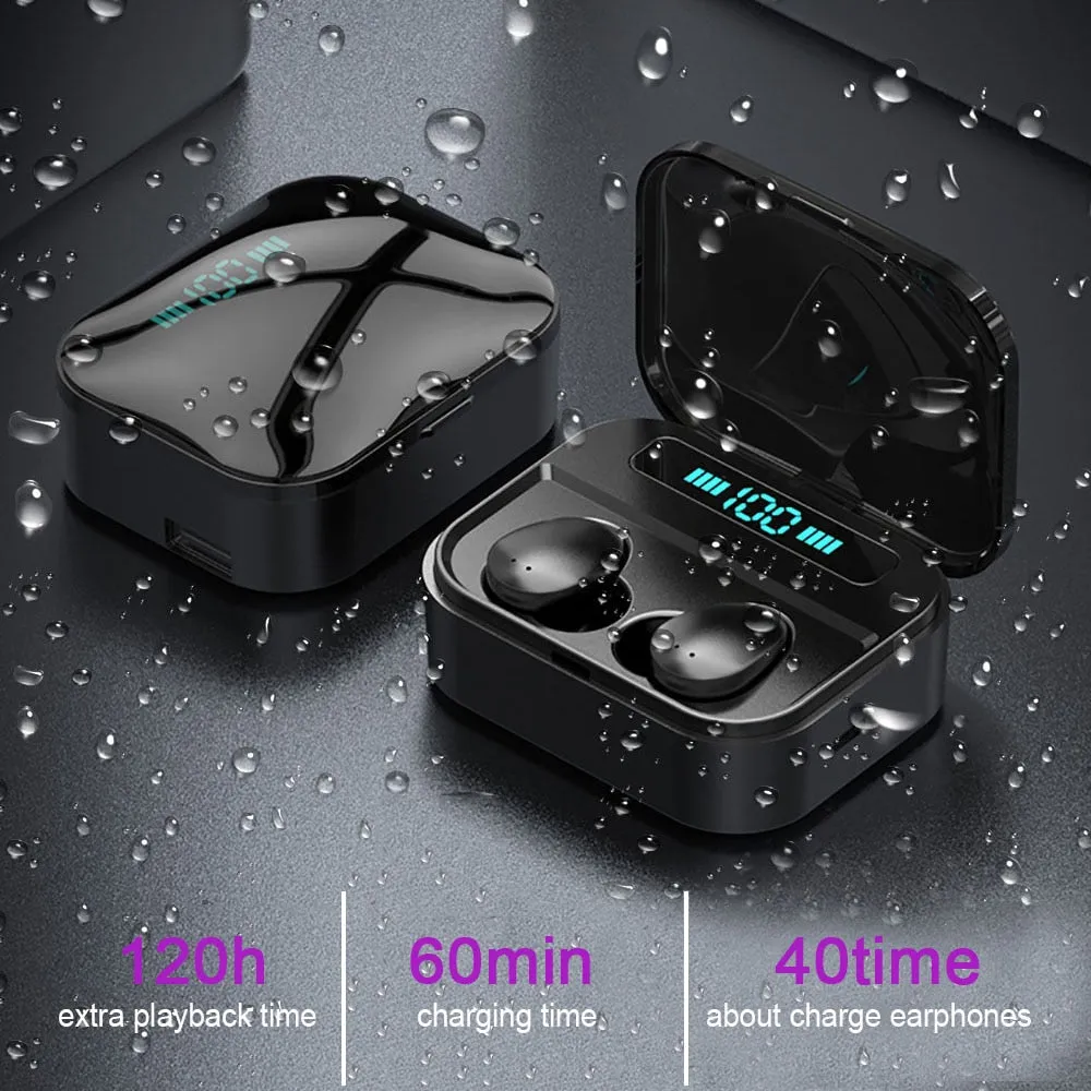 CX7 Bluetooth 5.0 Wireless Waterproof Stereo Earbuds with 2200mah Power Bank