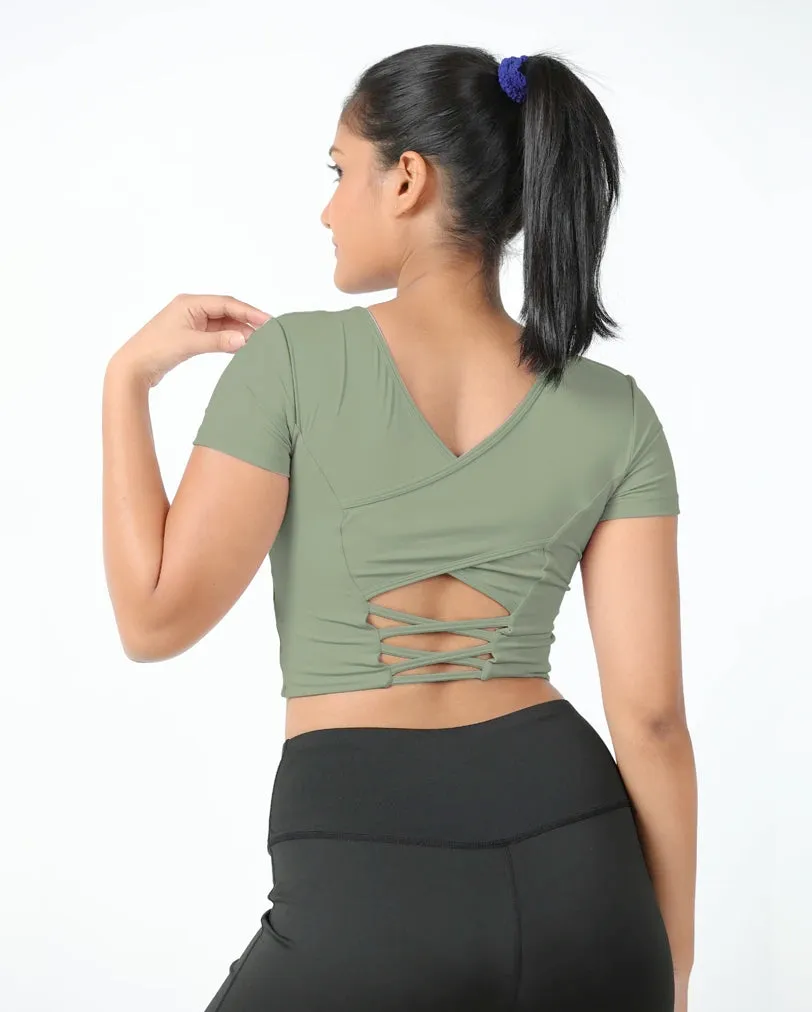 DareGlam Crossover Crop Top - Confidence in Style