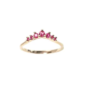 Deep Pink Sapphire Beacen Ring