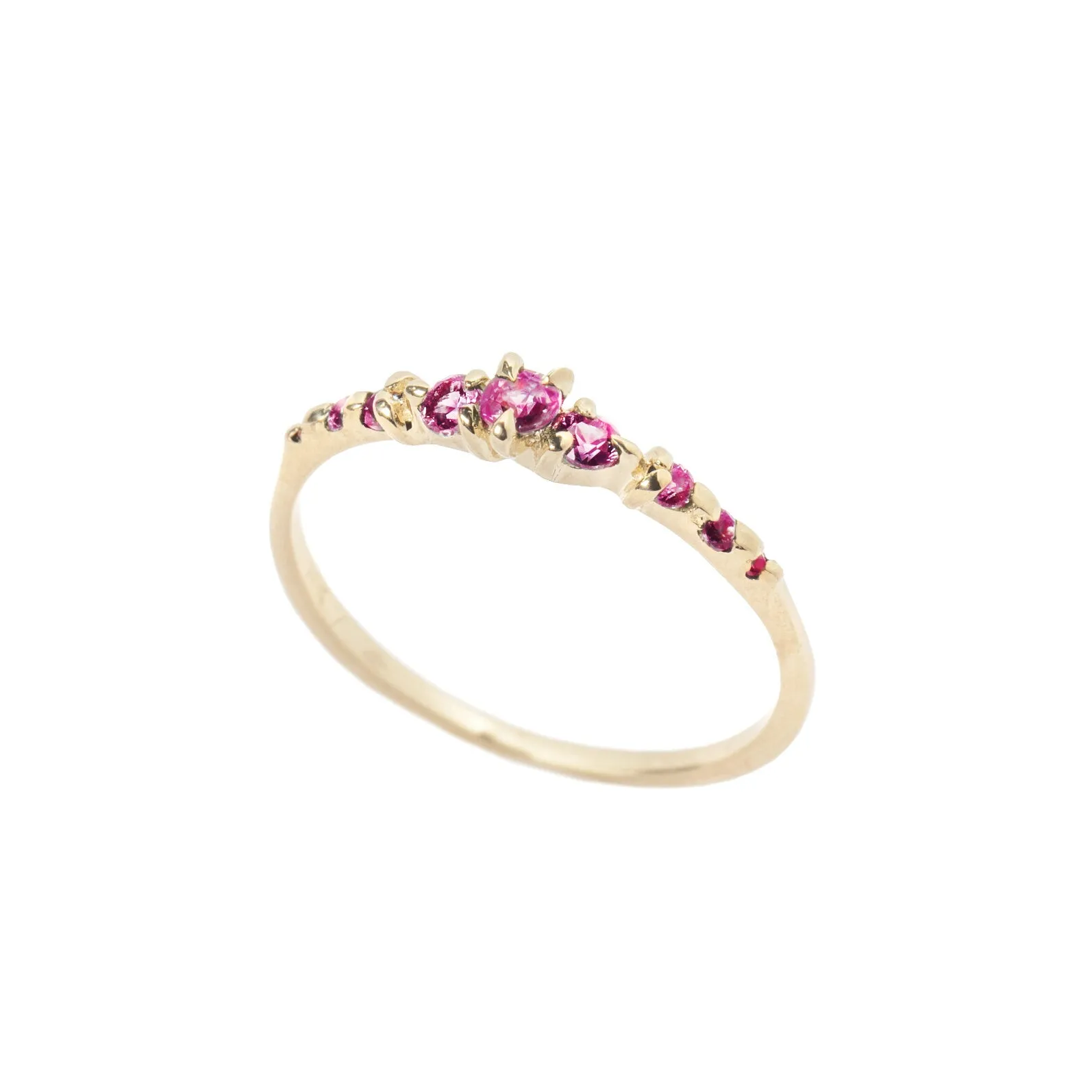 Deep Pink Sapphire Cyndra Ring