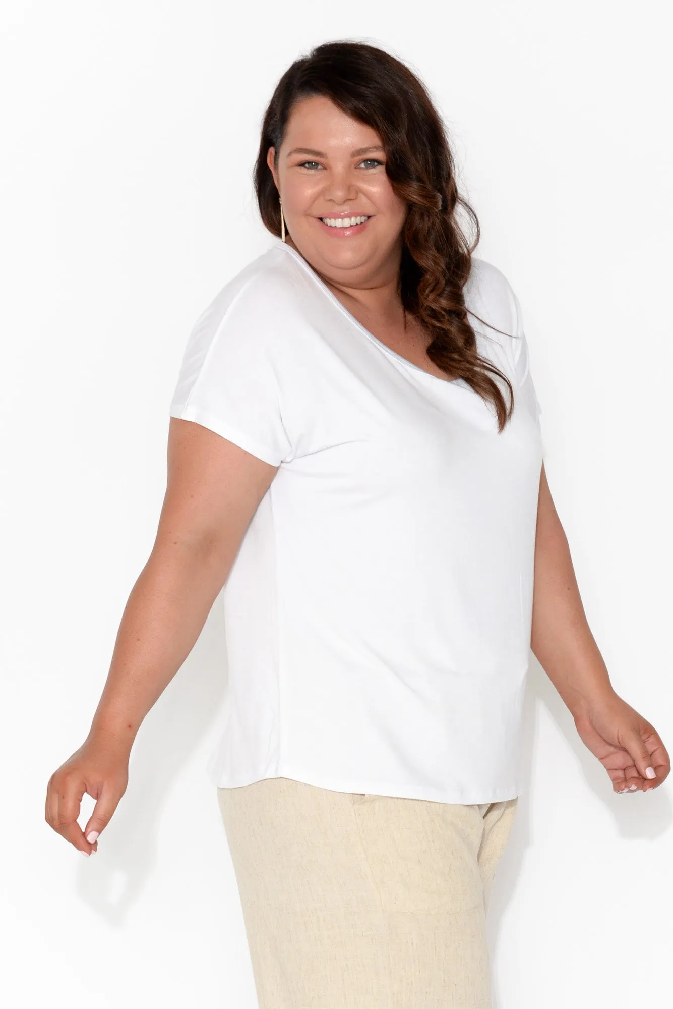 Eadie White Bamboo Top