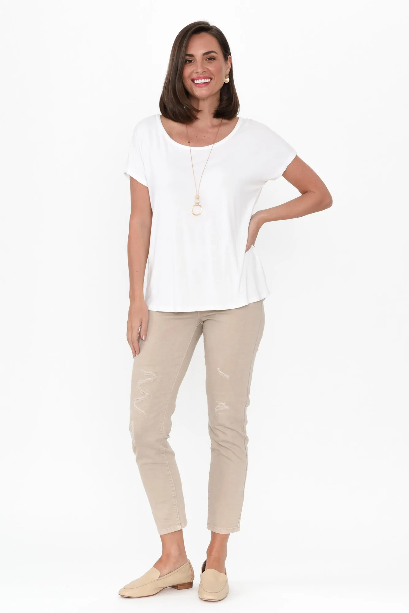 Eadie White Bamboo Top