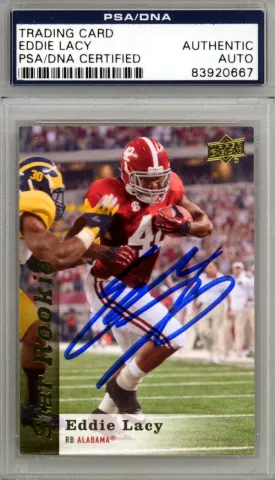 Eddie Lacy Autographed 2013 Upper Deck Rookie Card #127 Alabama Crimson Tide PSA/DNA #83920667