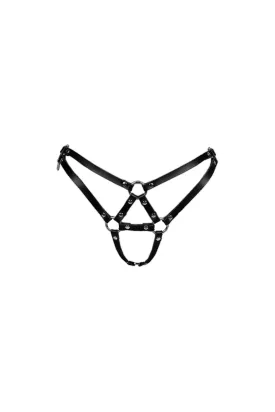 Eternity Crotchless Leather Thong