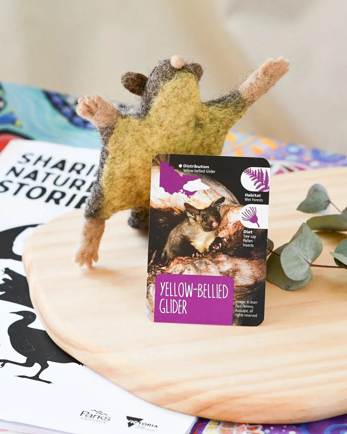 Felt Yellow Bellied Glider Toy (Australian Animal)