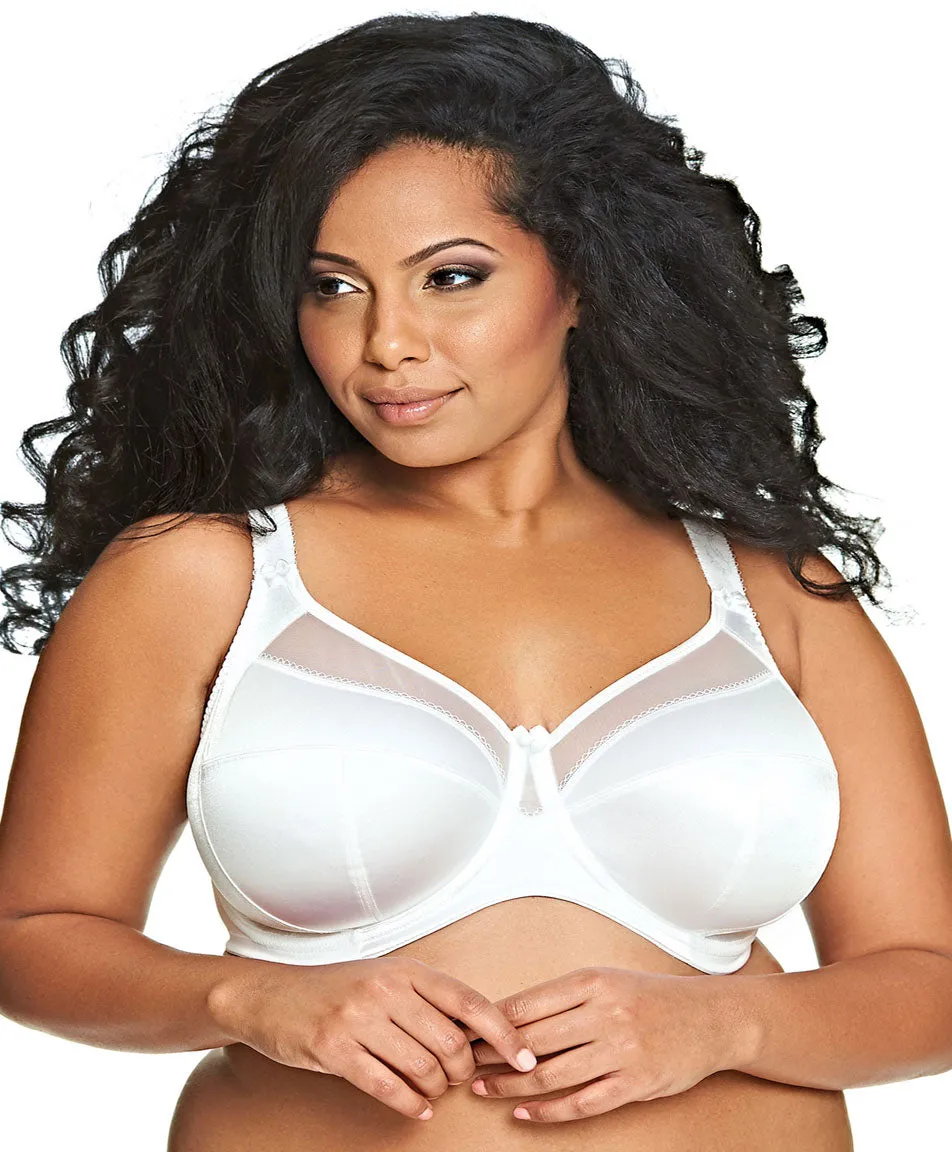 Goddess Keira Banded Underwire Bra, White