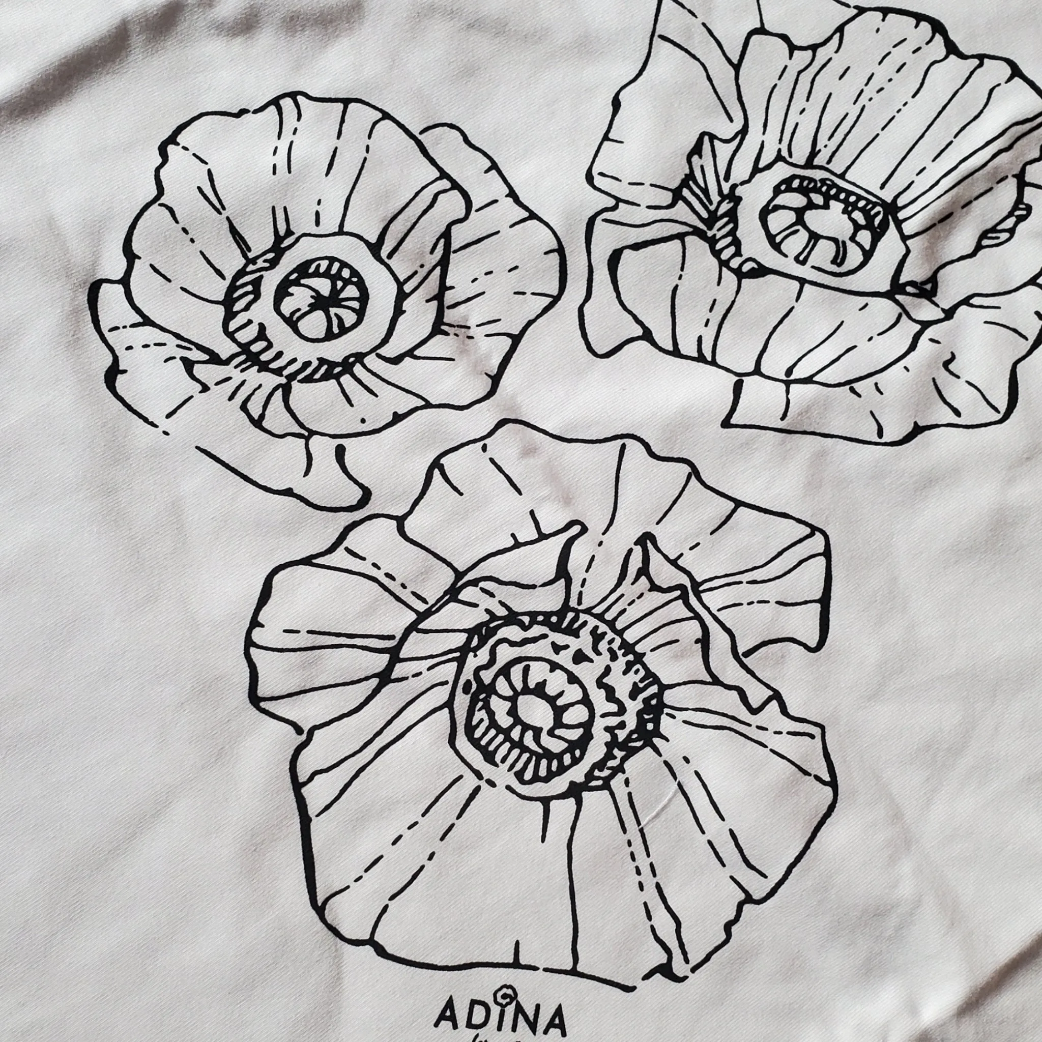 Half Sleeve Flower Tee by Adina LV