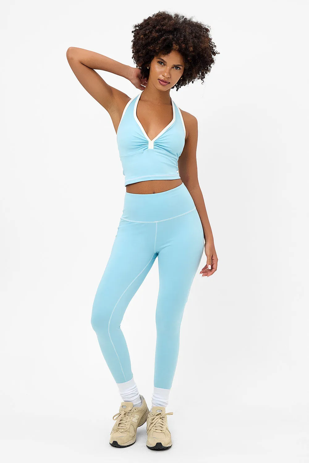 Lively Halter Sports Bra - Baby Blue