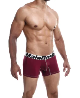 Male Basics Performance Boxer Burgundy MD