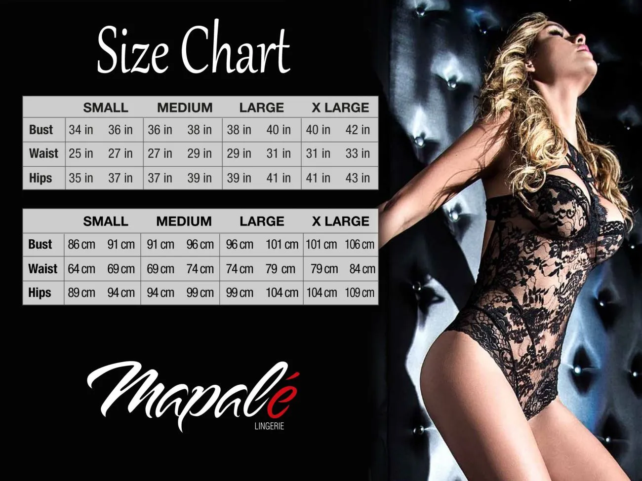 Mapale 7500X Curvy Size Babydoll Color Black