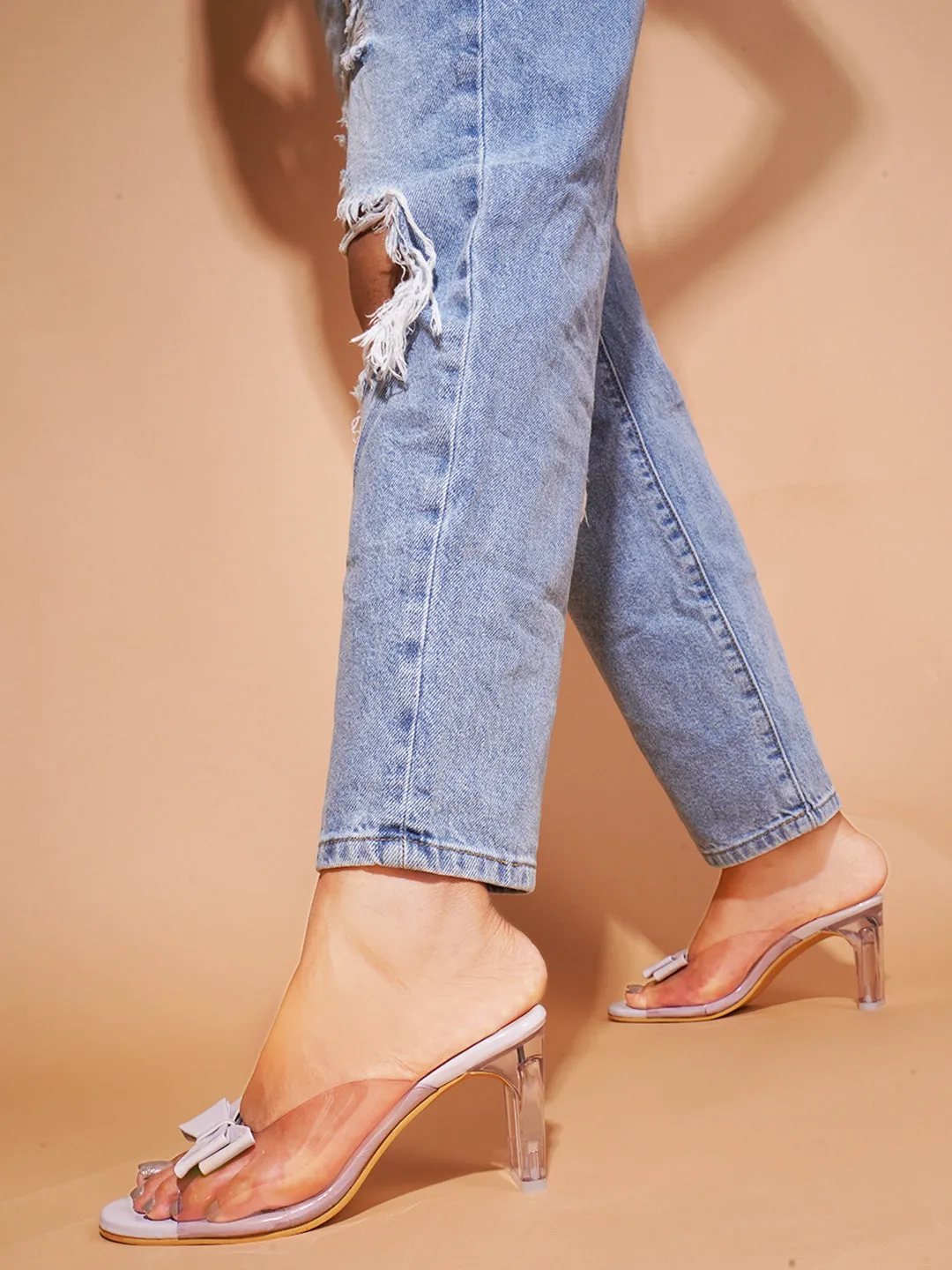 Open-Toe Slip-On Pumps