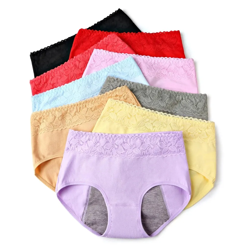 Panties For Menstruation Cotton Menstrual Panties High Waist Leak Proof Women Underwear Physiological Pants