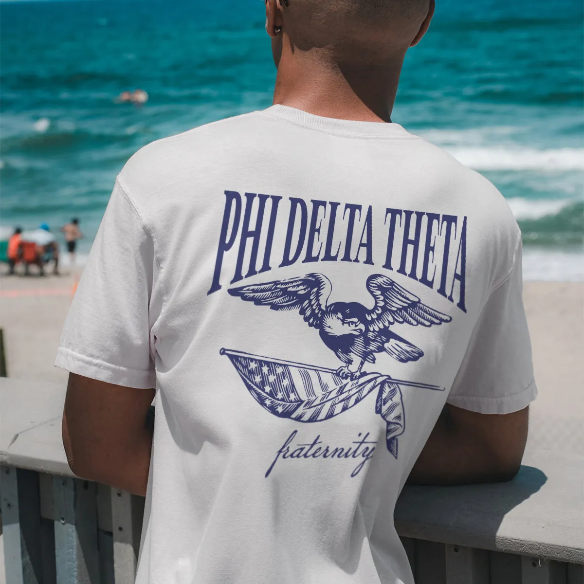 Phi Delt Comfort Colors Freedom White Short Sleeve Tee