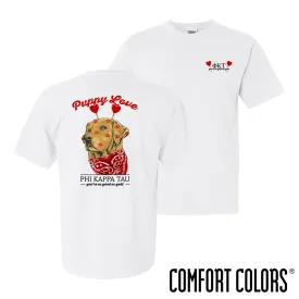 Phi Tau Comfort Colors Puppy Love Short Sleeve Tee