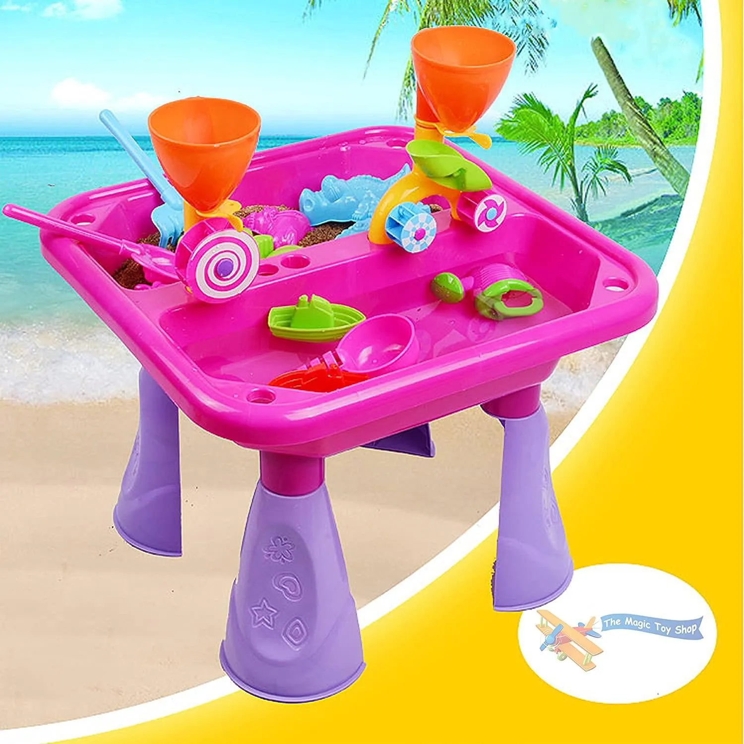 Pink Sand and Water Table Garden Sandpit Play Set