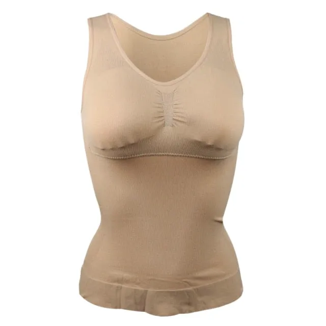 Shaper Slim Up Lift Plus Size Bra Tank Top Body Shaper Removable Underwear Vest Corset Shapewear