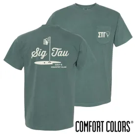 Sig Tau Comfort Colors Par For The Course Short Sleeve Tee