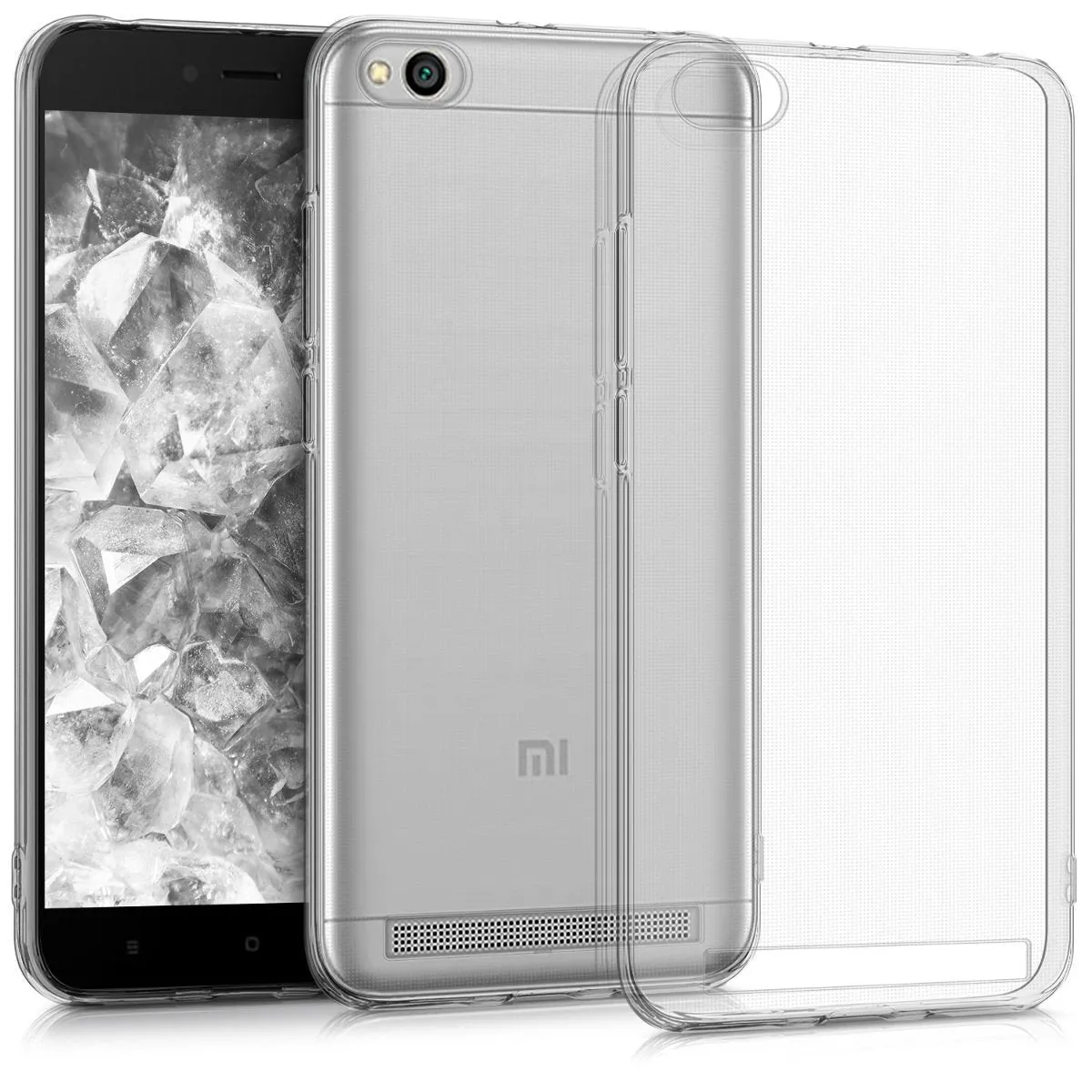 Silicone Mobile Back Cover for MI Redmi 5A (Transparent) Shockproof All Side Protection