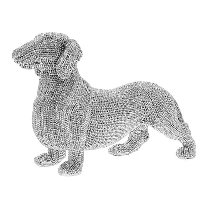 Silver Sparkle Daschund Standing