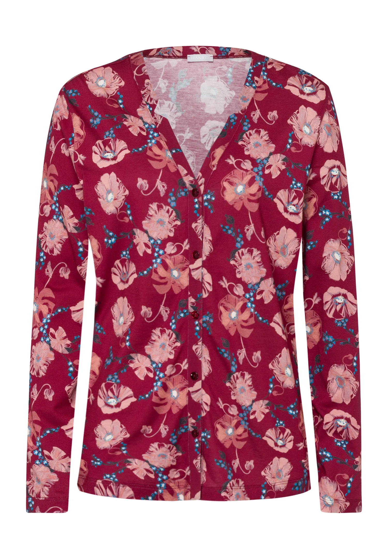 Sleep And Lounge Button Front Shirt | Floral Joy 77934-2983