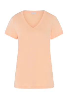 Sleep And Lounge V-Neck T-Shirt | Peach Nougat 77876-2274