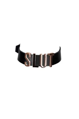 SLUT Leather Collar