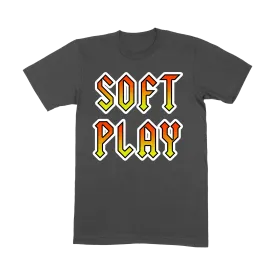 Soft Play Metal Logo Dark Charcoal T-Shirt