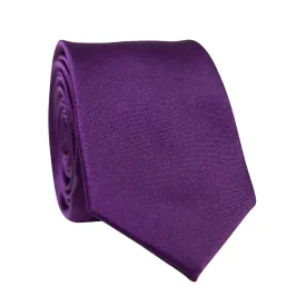 Solid Plum Satin Tie