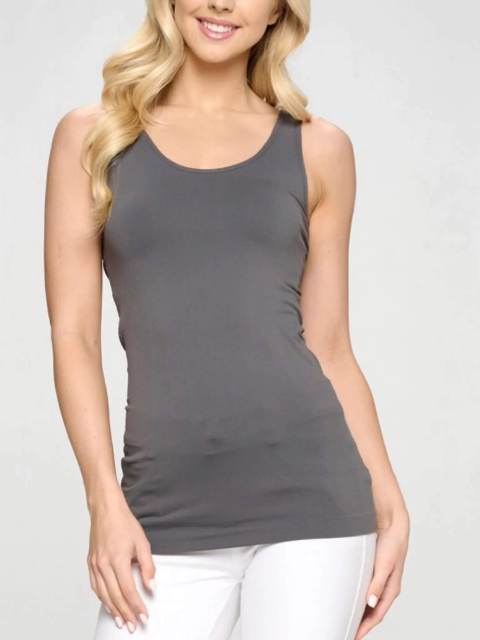 The Essential Reversible Tank - Charcoal