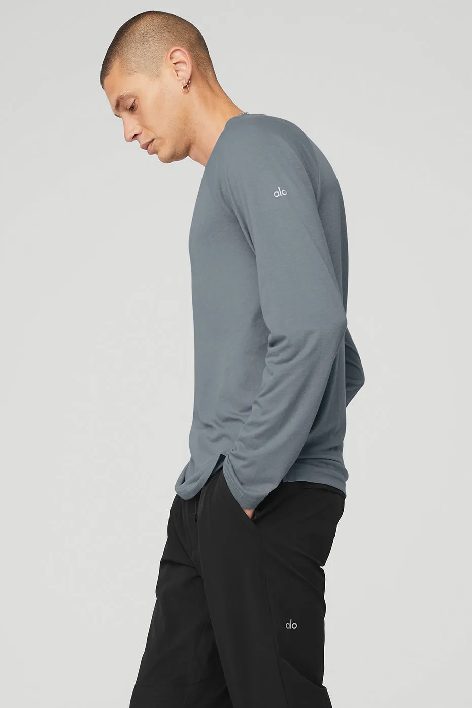 Triumph Long Sleeve Tee - Steel Blue