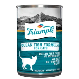 Triumph Ocean Fish Formula Wet Cat Food | 13.2 oz - 12 pk | 5.5 oz - 24 pk