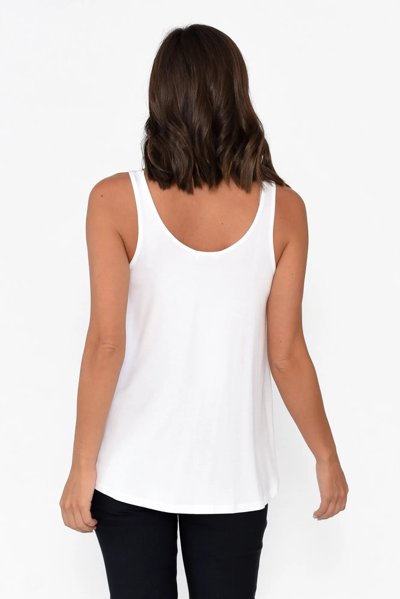 White Bamboo Relaxed Singlet